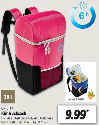 Lidl Crivit Kühlrucksack Angebot