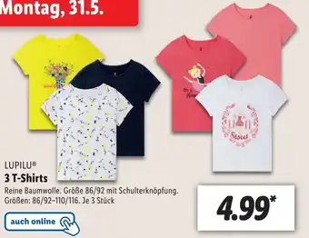 Lidl Lupilu 3 T-Shirts Angebot