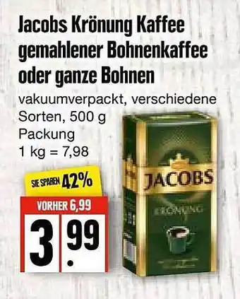 Edeka Frischemarkt Jacobs Krönung Kaffee Gemahlener Bohnenkaffee Oder Ganze Bohnen Angebot