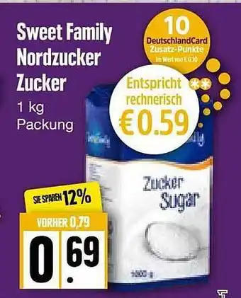 Edeka Frischemarkt Sweet Family Nordzucker Zucker Angebot