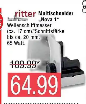 Marktkauf Ritter Multischneider „nova 1” Angebot