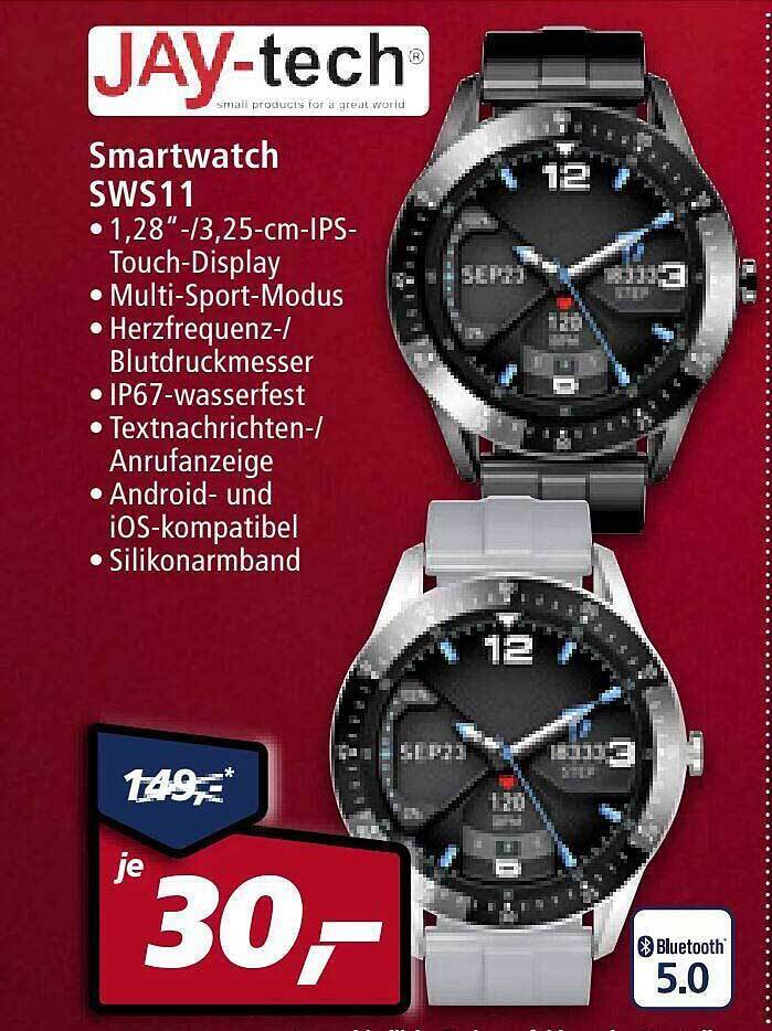 Jaytech Smartwatch Sws11 Angebot bei mein real