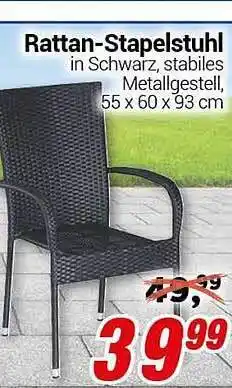 CENTERSHOP Rattan-stapelstuhl Angebot