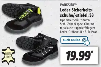 Lidl Parkside Leder-Sicherheitsschuhe/-stiefel, S3 Angebot