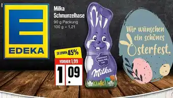 Edeka Milka Schmunzelhase Angebot