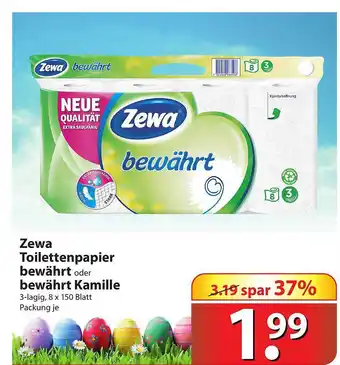 Famila Nord Ost Zewa Toilettenpapier Bewährt Oder Bewährt Kamille Angebot