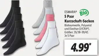 Lidl Esmara 5 Paar Kurzschaft-Socken Angebot