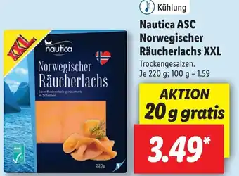 Lidl Nautica ASC Norwegischer Räucherlachs XXL Angebot