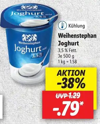 Lidl Weihenstephan Joghurt 500g Angebot