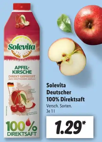 Lidl Solevita Deutscher 100% Direksaft 1L Angebot