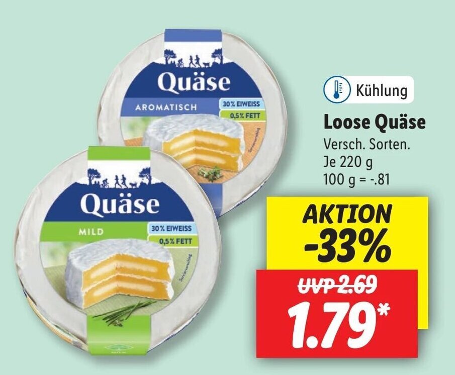 Loose Quäse 220g Angebot bei Lidl