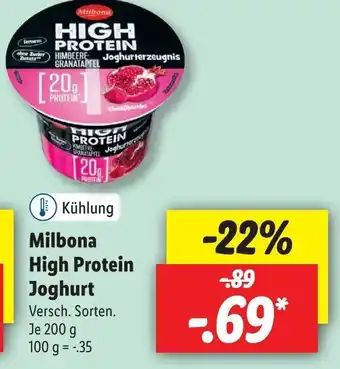 Lidl Milbona High Protein Joghurt 200g Angebot