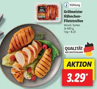 Lidl Grillmeister Hähnchen-Filetstreifen 400g Angebot