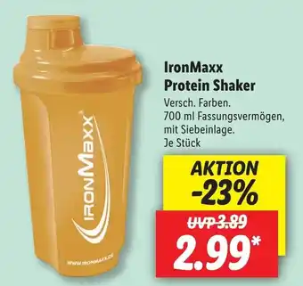 Lidl IronMaxx Protein Shaker 700ml Angebot