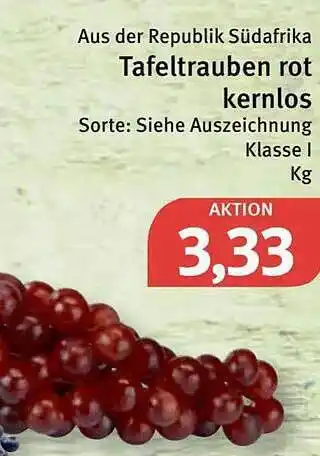 Feneberg Tafeltrauben Rot Kernlos Angebot