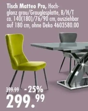 Möbel Boss Tisch Matteo Pro Angebot