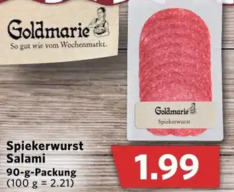 Combi Goldmarie Spiekerwurst Salami 90g Packung Angebot