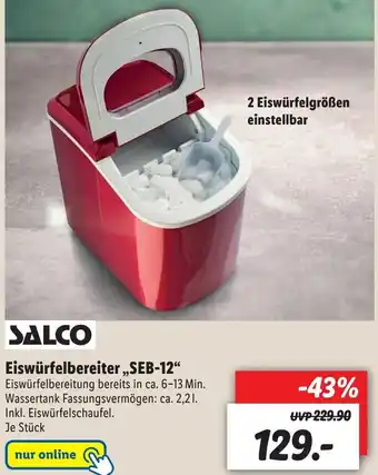 Lidl Salco Eiswürfelbereiter ,,SEB-12" Angebot