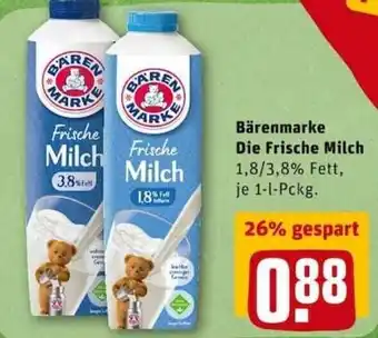 REWE City Bärenmarke Die frische Milch 1L Angebot