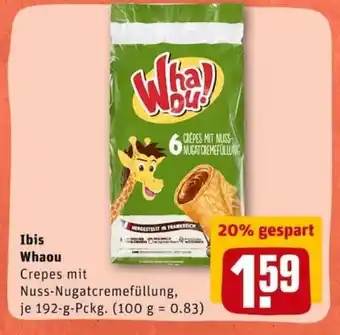 REWE City Ibis Whaou Crepes mit Nuss-Nugatcremefüllung 192g Angebot