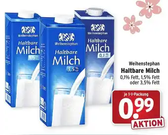 Wasgau Weihenstephan Haltbare Milch 1L Packung Angebot