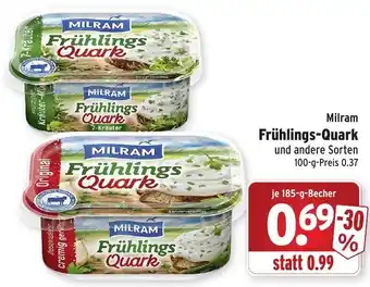 Wasgau Milram Frühlings Quark 185g Becher Angebot