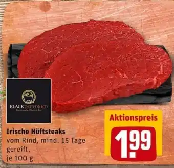 REWE City Irische Hüftsteaks 100g Angebot