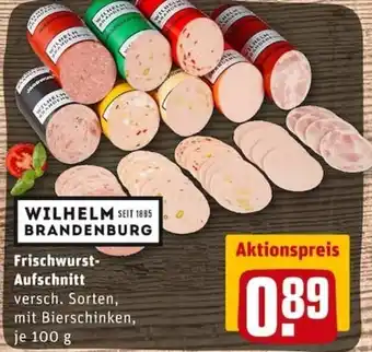 REWE City Frischwurst Aufschnitt 100g Angebot