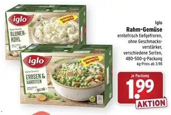 Wasgau Iglo Rahm Gemüse 480-500g Packung Angebot