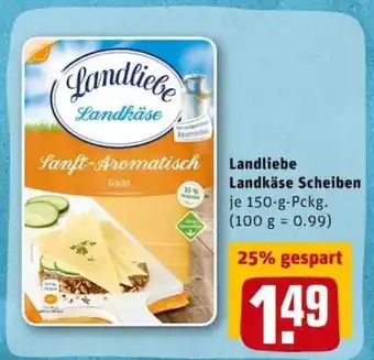 REWE City Landliebe Landkäse Scheiben 150g Angebot