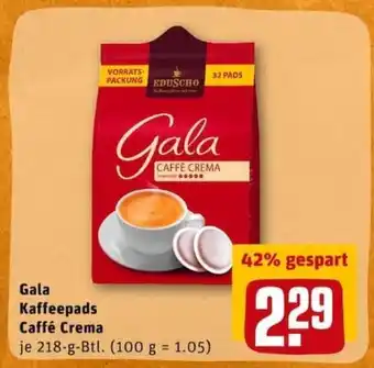 REWE City Gala Kaffepads Caffé Crema 218g Angebot