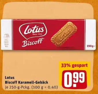 REWE City Lotus Biscoff Karamell-Gebäck 250g Angebot