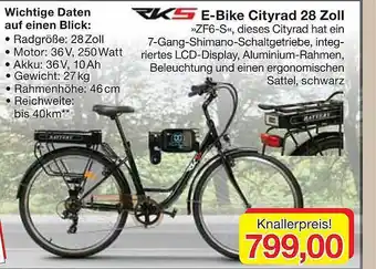 Jawoll Rks E-bike Cityrad 28 Zoll Angebot