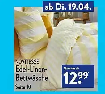 Aldi Nord Novitesse Edel-linon-bettwäsche Angebot