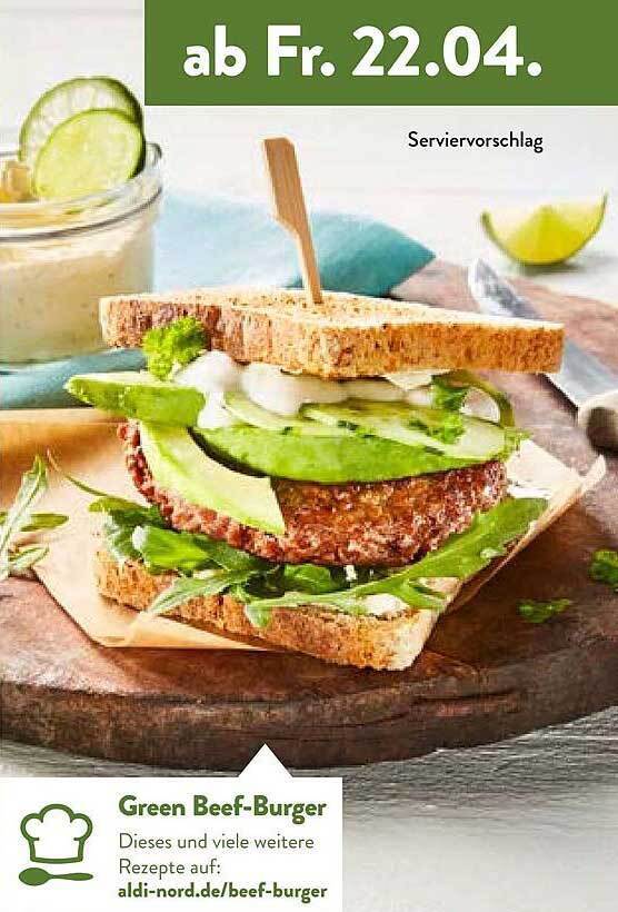 Green Beefburger Angebot bei Aldi Nord