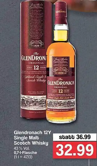 Famila Nord West Glendronach 12y Single Malt Scotch Whisky Angebot