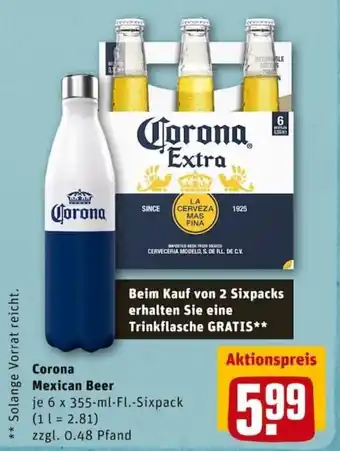 REWE City Corona Mexican Beer 6x0,355L Angebot