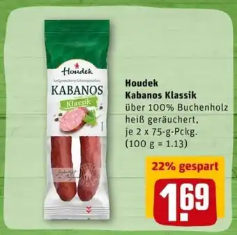 REWE City Houdek Kabanos Klassik 2x75g Angebot