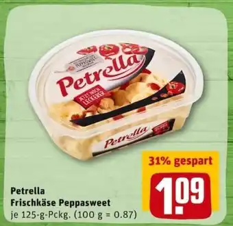 REWE City Petrella Frischkäse Peppasweet 125g Angebot