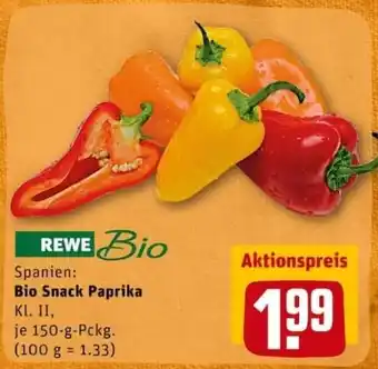 REWE City Spanien: Bio Snack Paprika 150g Angebot