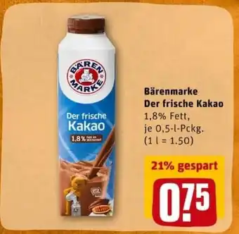 REWE City Bärenmarke Die frische Kakao 0,5L Angebot