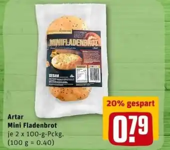 REWE City Artar Mini Fladenbrot 2x100g Angebot