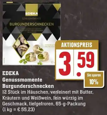 Edeka Neukauf Edeka Genussmomente Burgunderschnecken 65g Packung Angebot