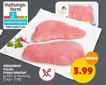 PENNY Mühlenhof Frische Puten Schnitzel 500g Packung Angebot