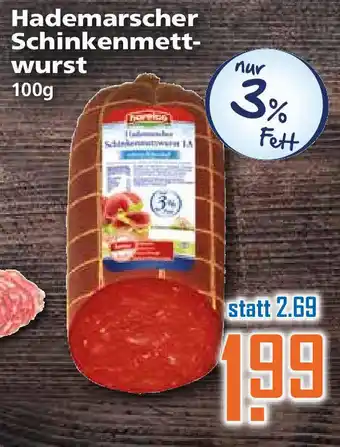 Klaas und Kock Hademarscher Schinkenmettwurst 100g Angebot