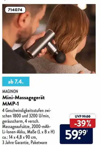 Aldi Nord Maginon Mini-massagegerät Mmp-1 Angebot