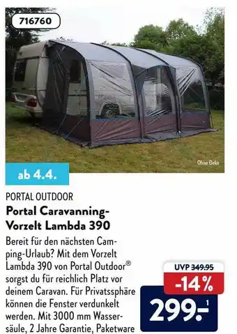 Aldi Nord Portal Outdoor Portal Caravaning-vorzelt Lambda 390 Angebot