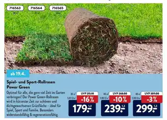 Aldi Nord Spiel- Und Sport-rollrasen Power Green Angebot