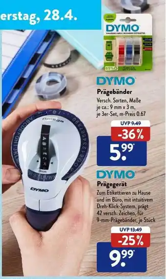Aldi Süd Dymo Prägebänder Oder Prägegerät Angebot