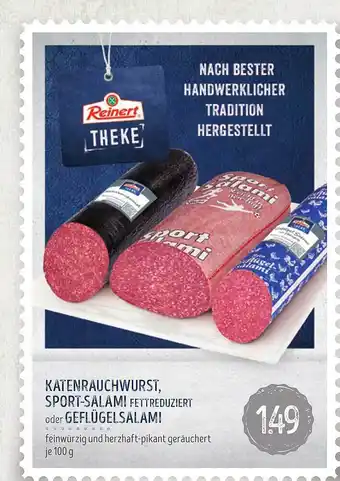 Edeka Struve Reinert Katenrauchwurst Sport-salami Oder Geflügelsalami Angebot